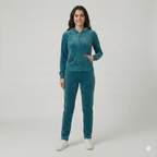 Secret Point Emerald Velvet Tracksuit