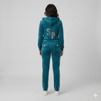 Secret Point Emerald Velvet Tracksuit