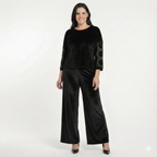 Luxurious Pearl Velvet Tracksuit