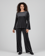 Black Sequin Velvet Tracksuit