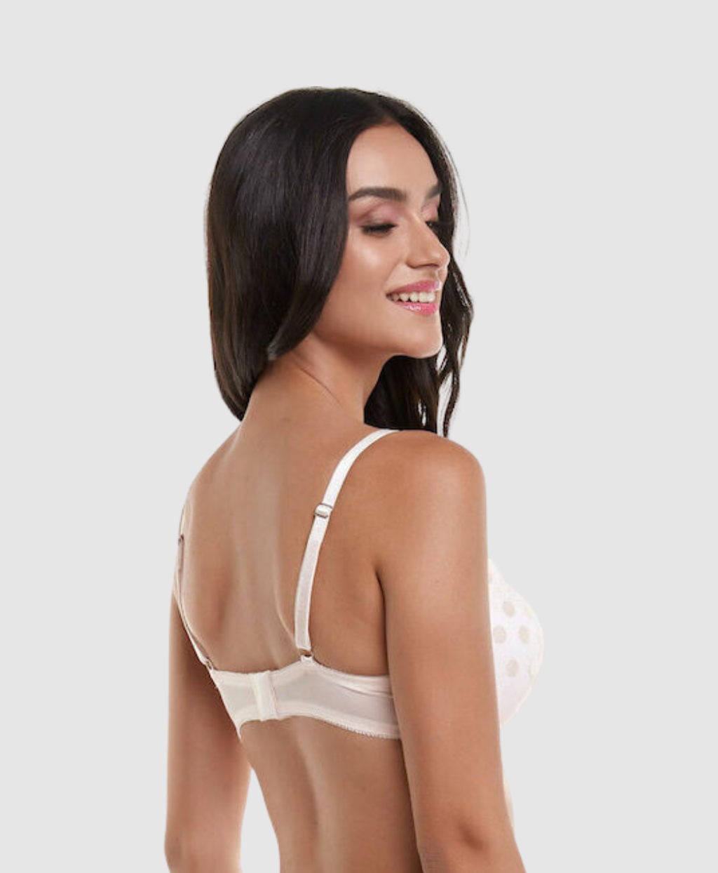 Miss Rosy White Dots Super Push-Up Bra - B/C