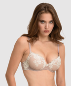 Embroidered Push-Up Bra - B/C