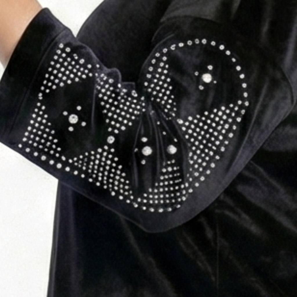 Luxurious Pearl Velvet Tracksuit