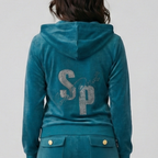 Secret Point Emerald Velvet Tracksuit
