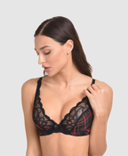 Plaid Underwired Bra - B/C