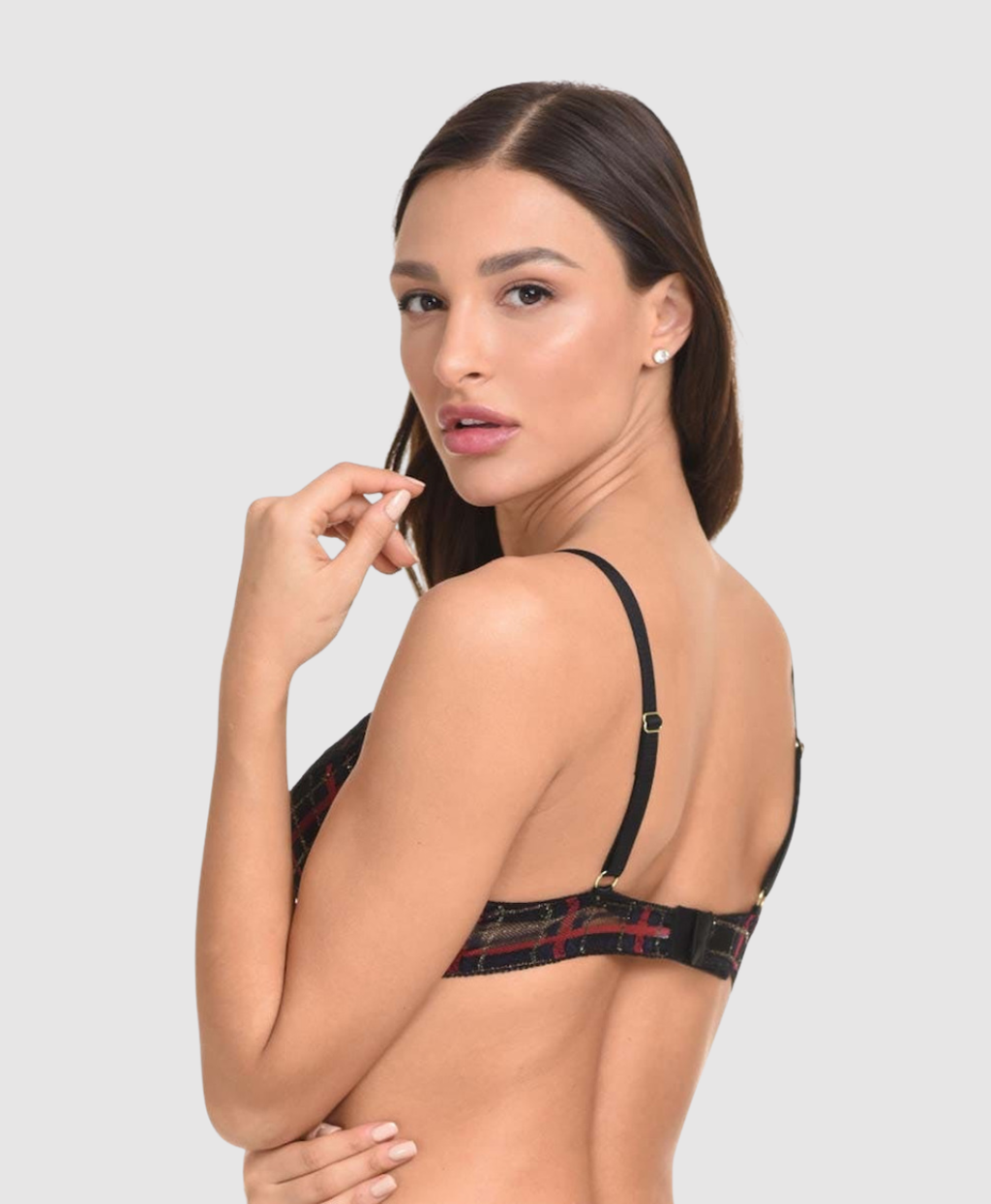 Plaid Underwired Bra - B/C