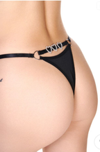 Three Heart Thong - black