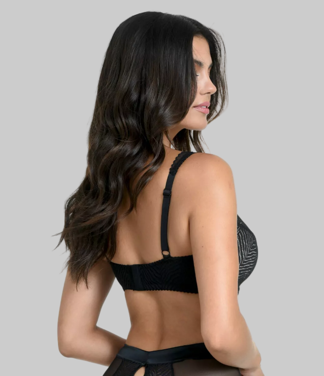 Zebra Soft Cup Deep Plunge Bra - D/E