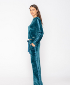 Devoted Velvet Wide Leg Tracksuit