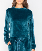 Devoted Velvet Wide Leg Tracksuit