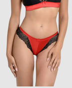 Red Satin and Lace Brasilian