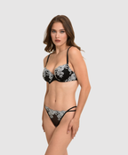 Embroidered Push-Up Bra - B/C