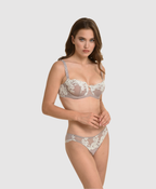 Embroidered Balconette Bra - D cup
