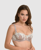 Embroidered Balconette Bra - D cup