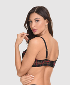 Plaid Balconette Bra - D cup