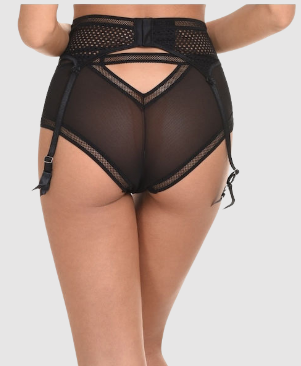 Miss Rosy Lavinia Net Black Garter