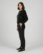 Rhinestone Ribbon Velvet Tracksuit