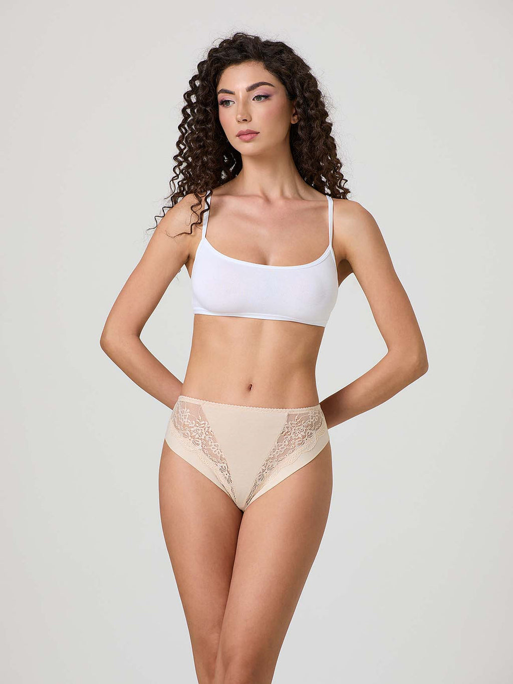 Cotton Briefs with Lace x2