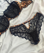 Lace Leopard Brasilian Brief - S-2XL