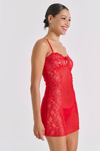 Red Sheer Babydoll & String