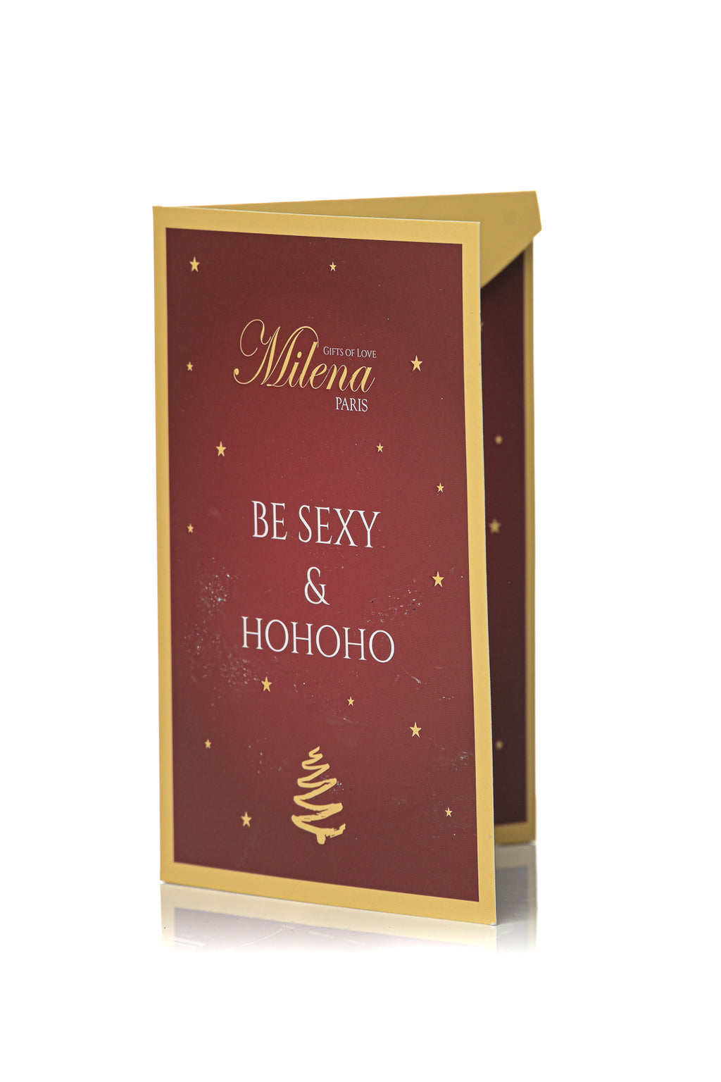 Naughty Santa Crotchless Lace G-String Gift - Red